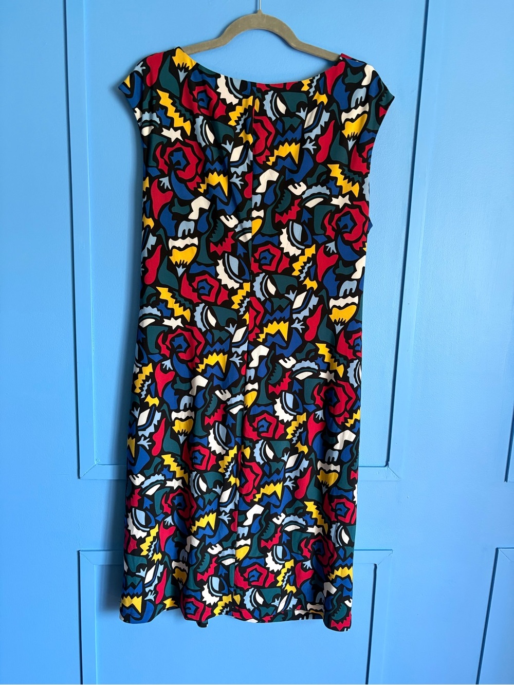 Plus Size Anne Klein Multicolor Abstract Print Knot-Front Dress - 2XL - Picture 2 of 3